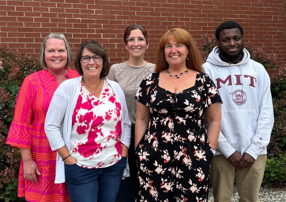 Madison County High School counselors standing outside the high school